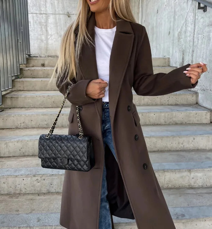 Slim Silhouette Long Trench Coat