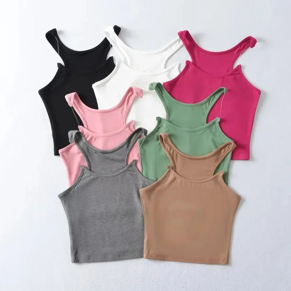 Seamless Invisible Shoulder Strap Tank Top