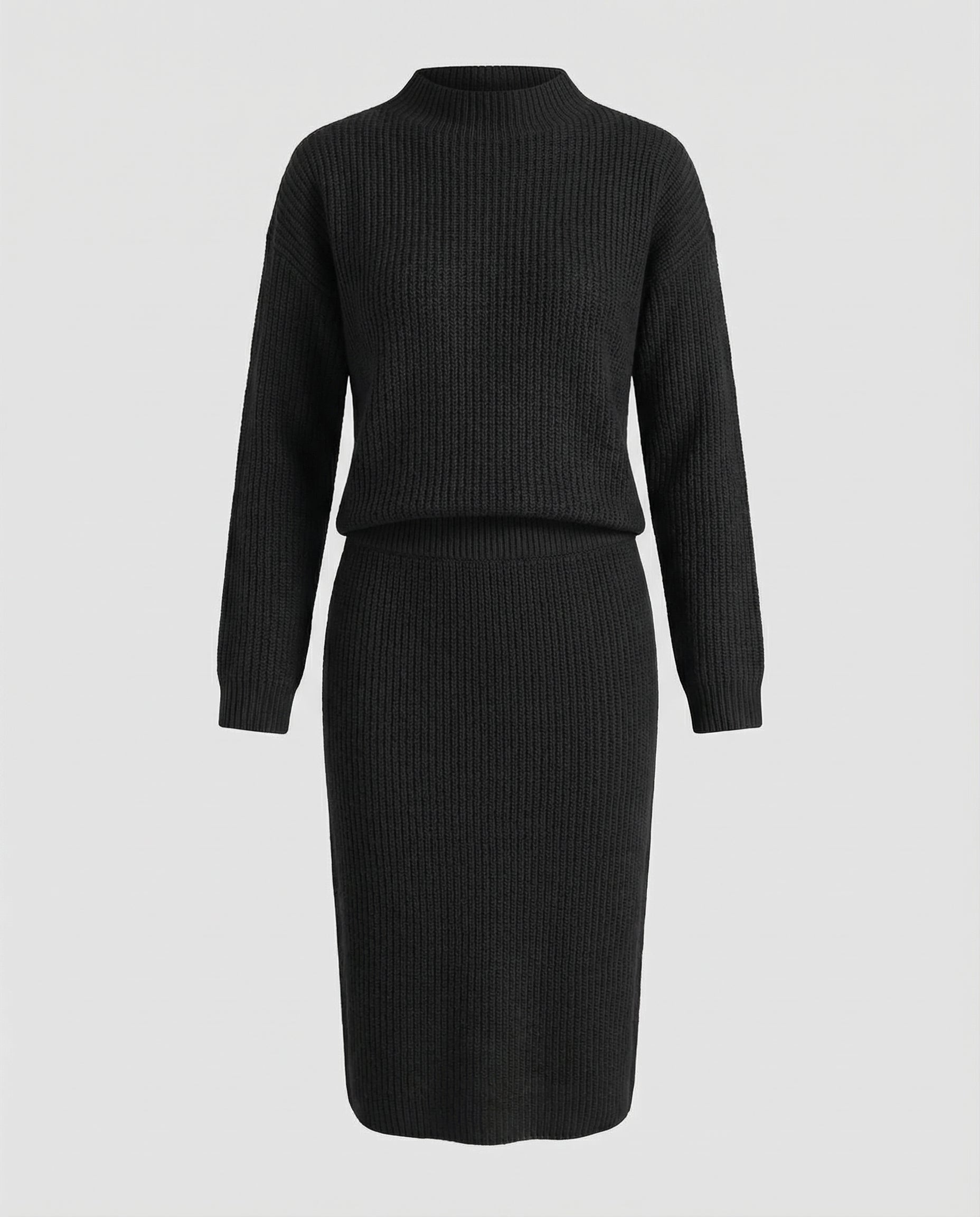 Coordinated Two Piece Sweater and Skirt Set