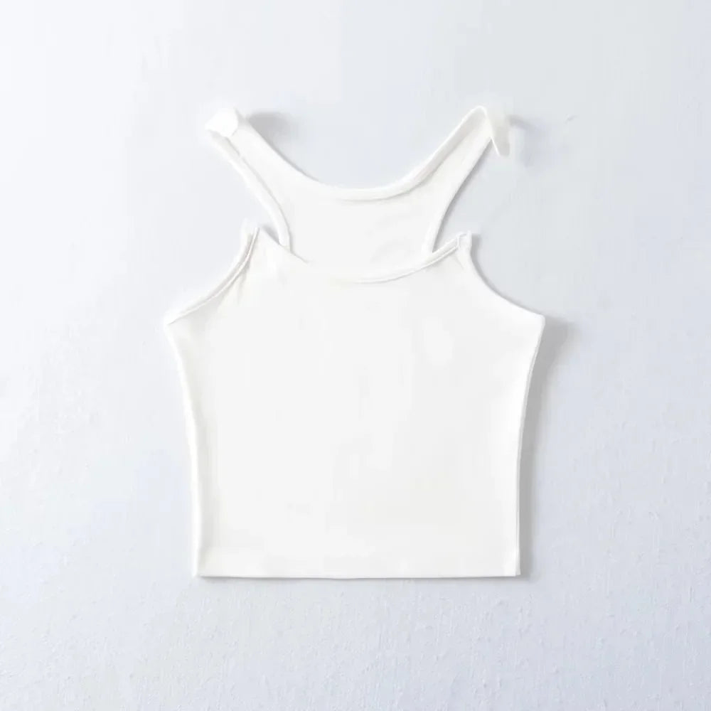 Seamless Invisible Shoulder Strap Tank Top