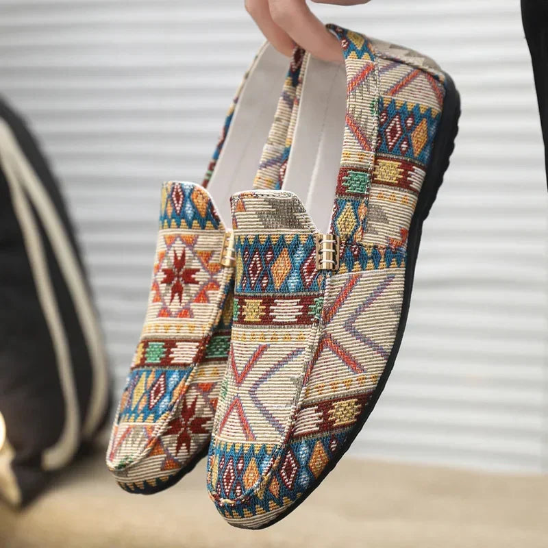Rio Aztec Canvas Loafers