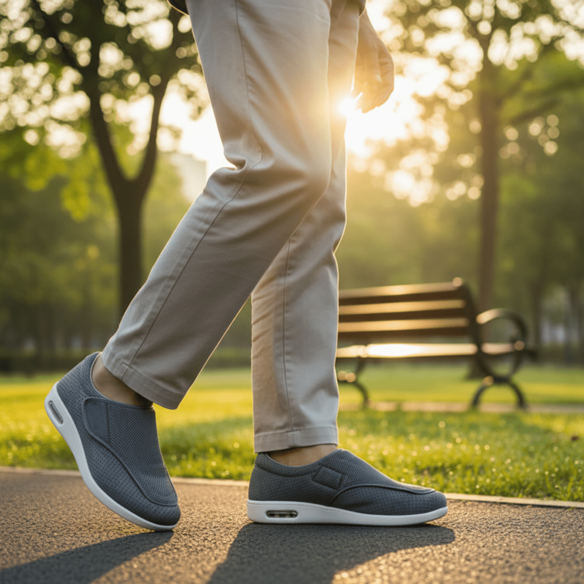 Extra Wide Memory Foam Shoes for Sensitive Feet