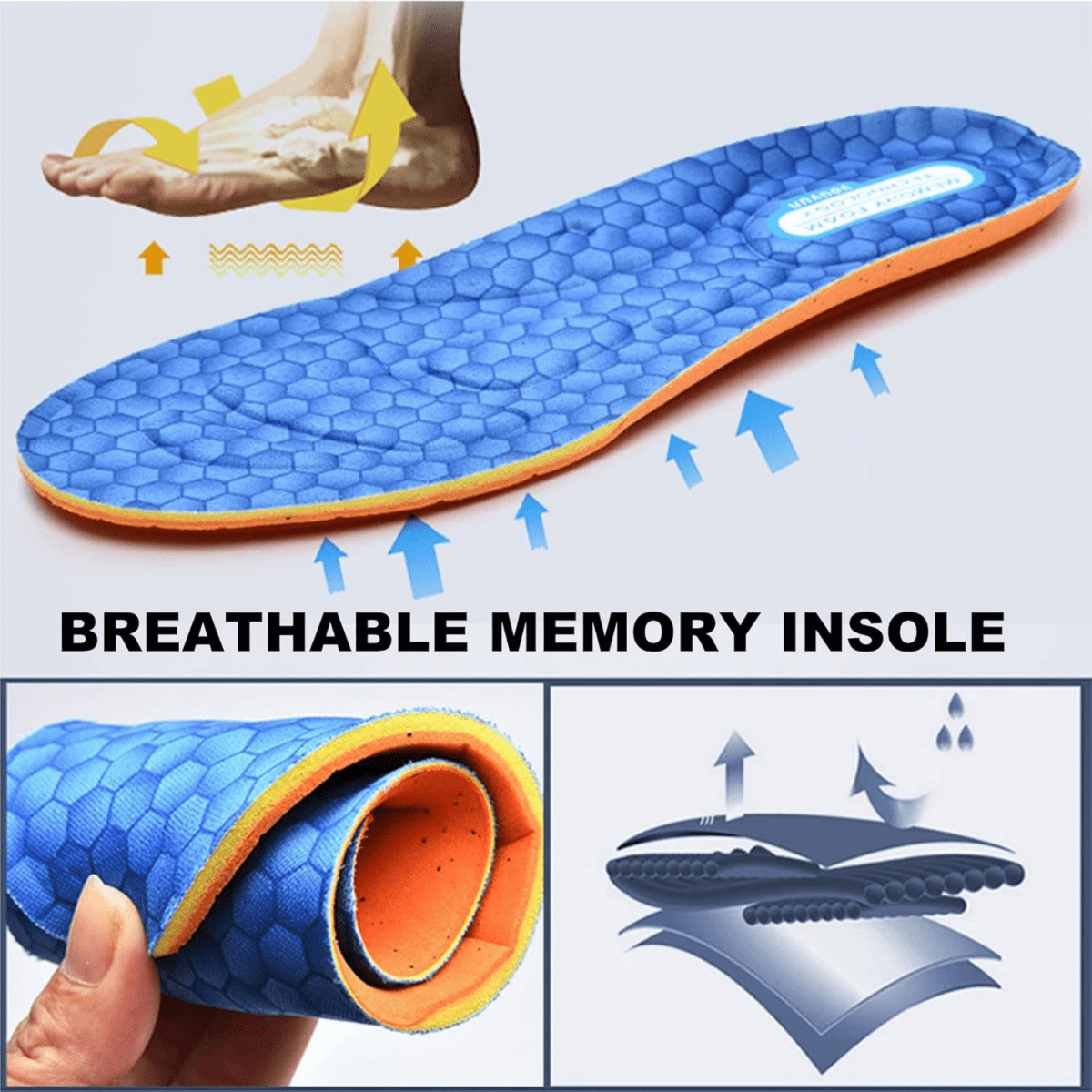 Extra Wide Memory Foam Shoes for Sensitive Feet