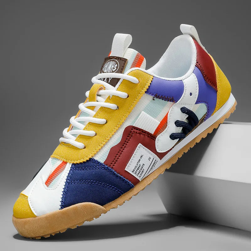 Men's Breathable Layered Panel Utility Sneakers