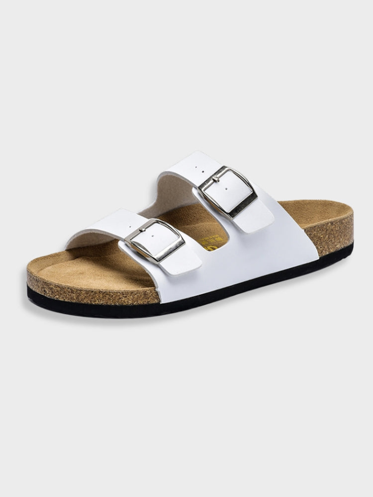 Dual Buckle Comfort Footbed Sandals For Men