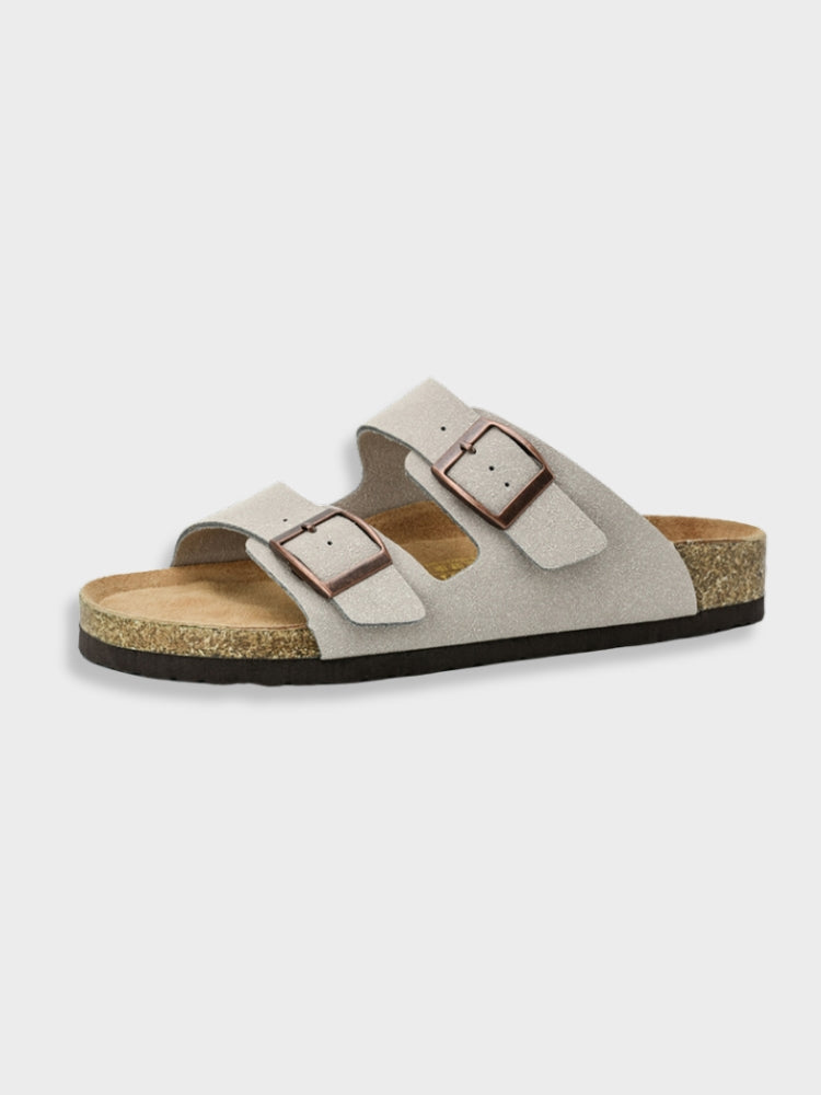 Dual Buckle Comfort Footbed Sandals For Men