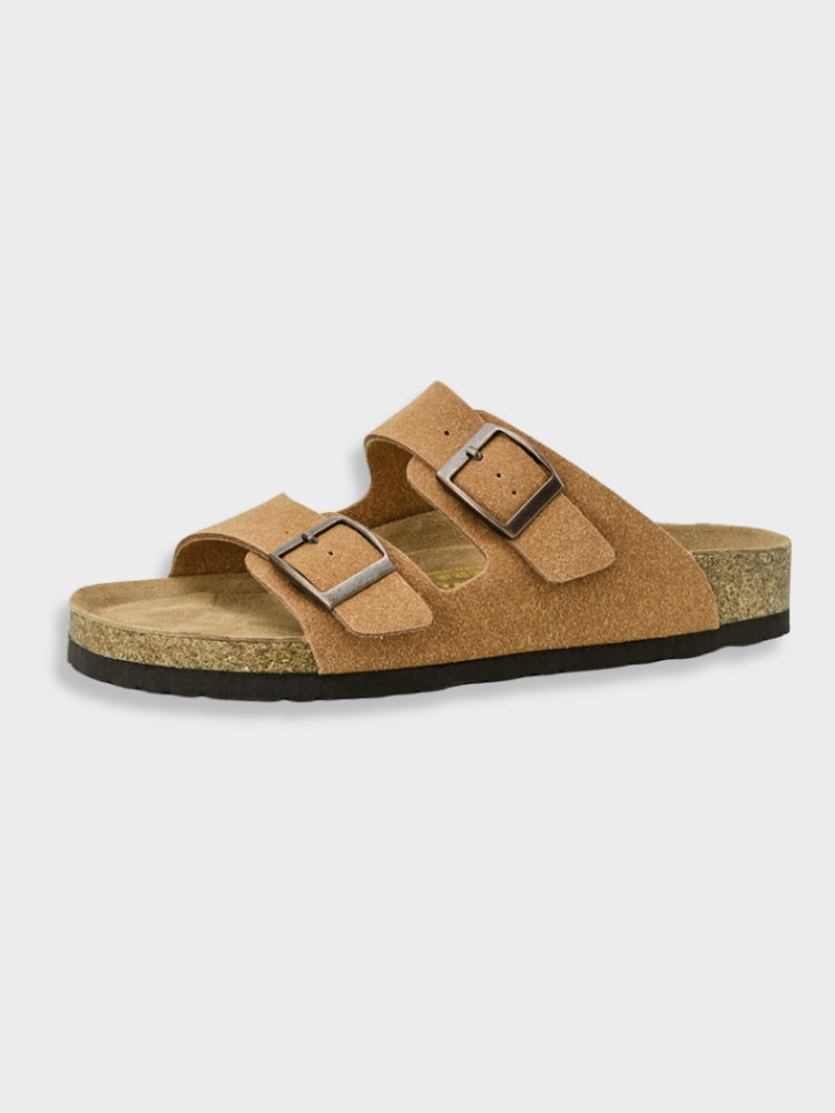 Dual Buckle Comfort Footbed Sandals For Men