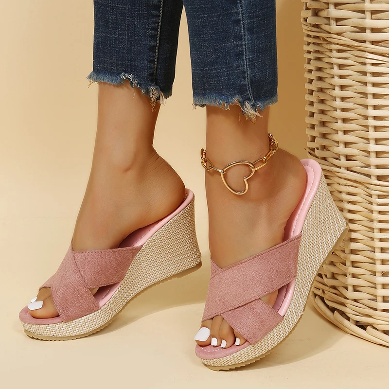 Orthopedic Braided Platform Sandals for Women