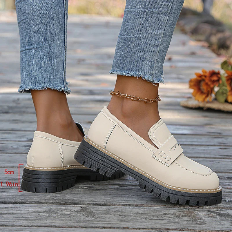 Arden Suede Platform Loafers with Chunky Rubber Sole