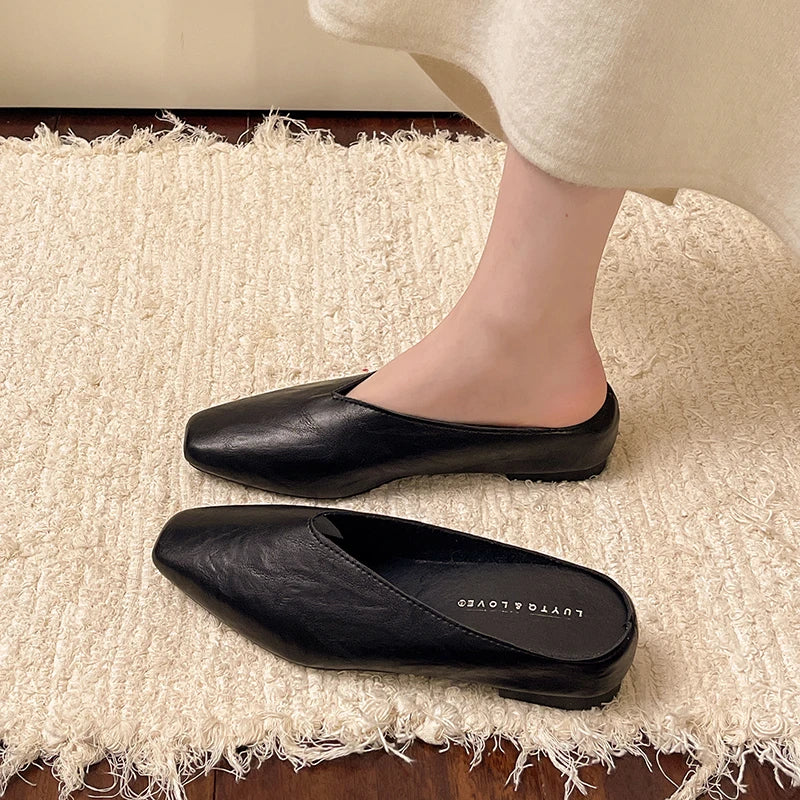 Slip-On Vegan Leather Flats