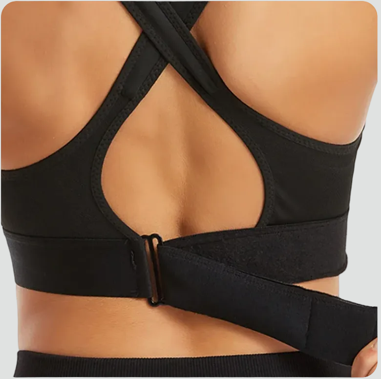 Adjustable Front Zip Sports Bra