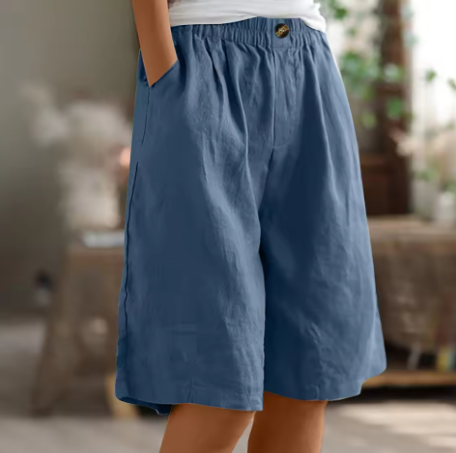 Mid Thigh Elastic Waist Comfort Shorts