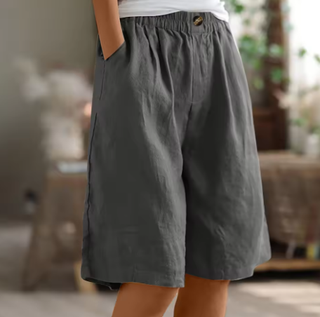 Mid Thigh Elastic Waist Comfort Shorts