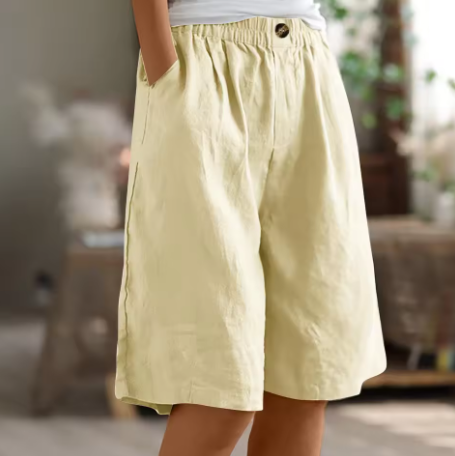 Mid Thigh Elastic Waist Comfort Shorts