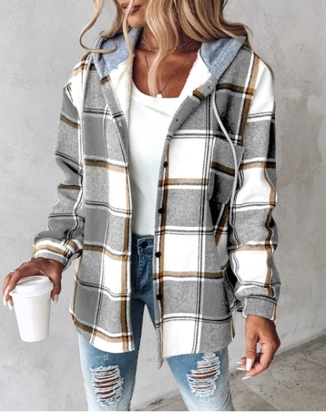 Printed Drawstring Hoodie With Kangaroo Pocket