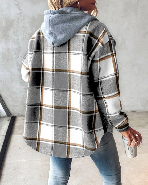 Printed Drawstring Hoodie With Kangaroo Pocket