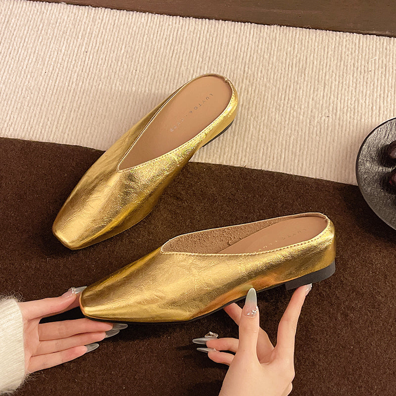 Slip-On Vegan Leather Flats