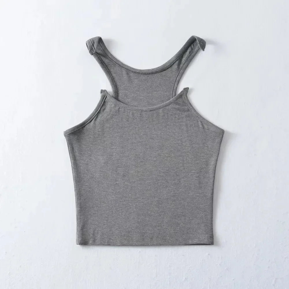 Seamless Invisible Shoulder Strap Tank Top