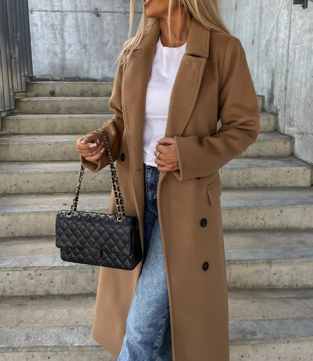 Slim Silhouette Long Trench Coat