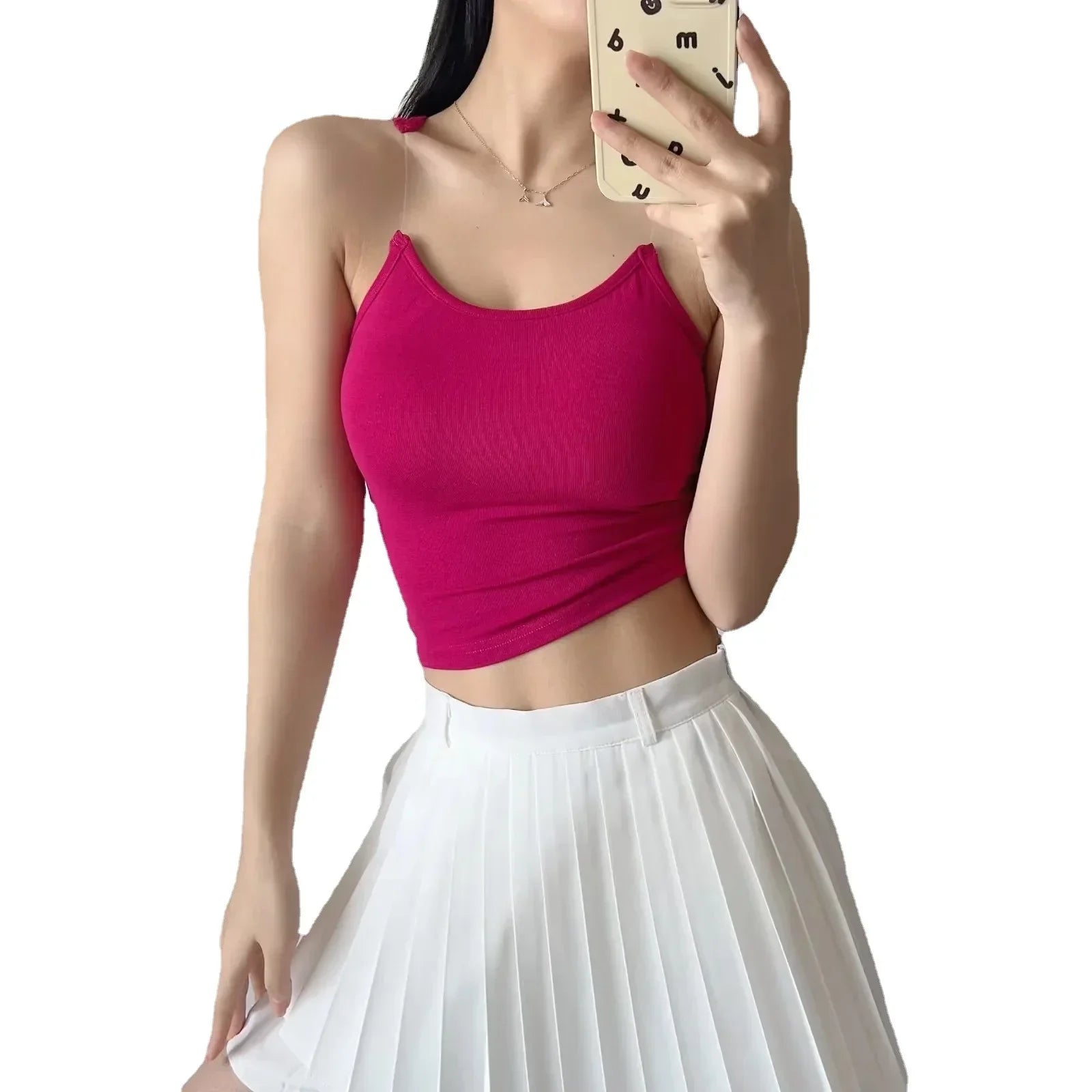 Seamless Invisible Shoulder Strap Tank Top