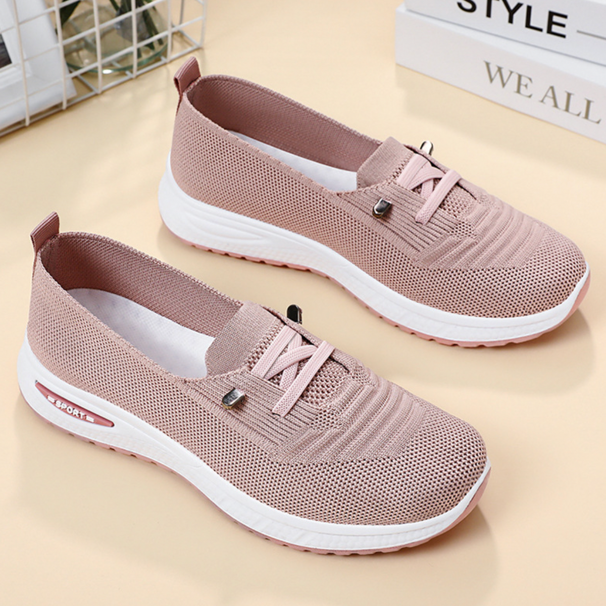 Arch Support Breathable Knit Walking Shoes