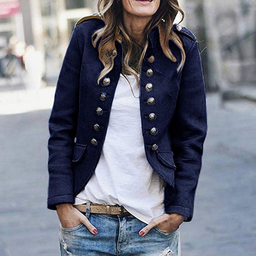 Tailored Stand Collar Blazer for Everyday Polish