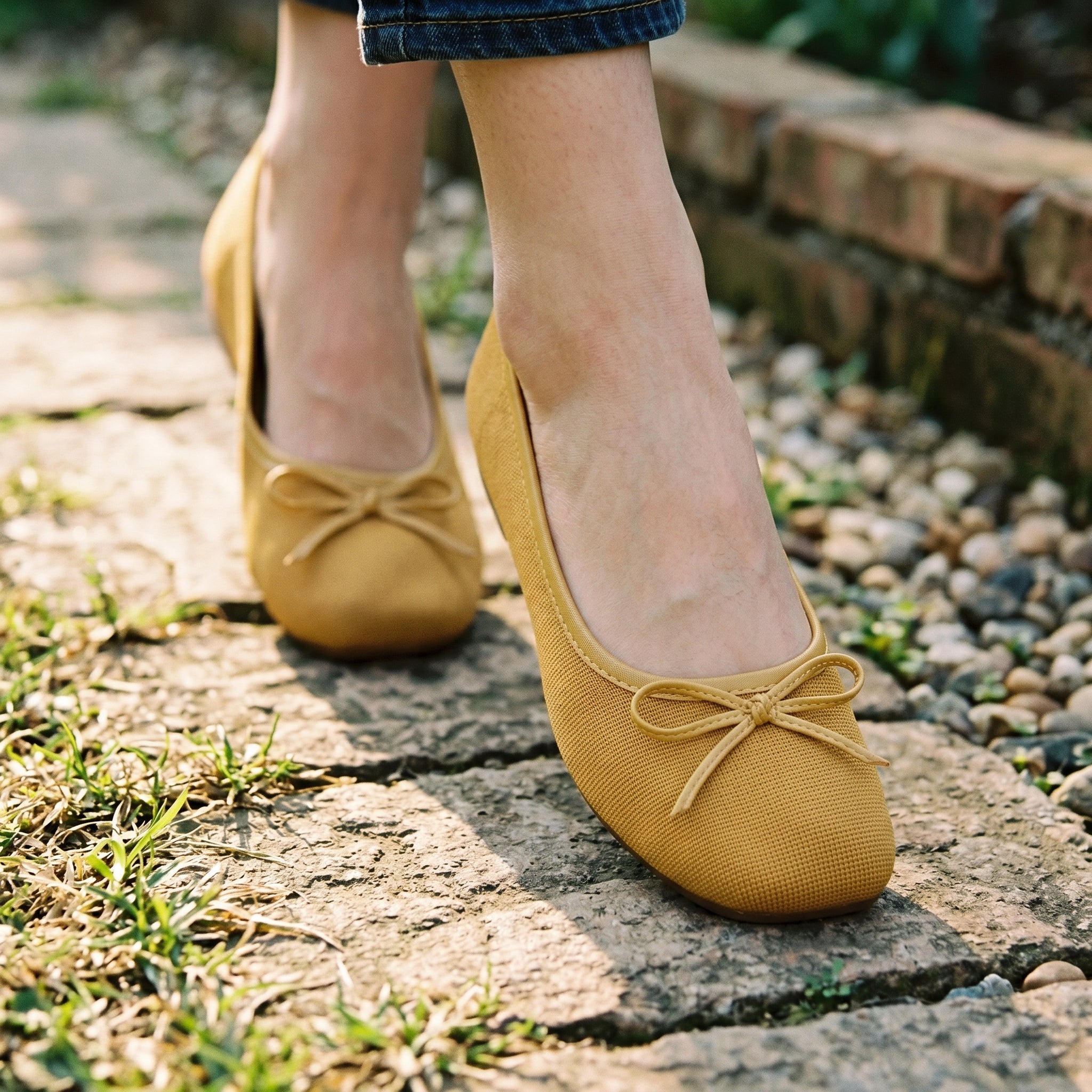 Breathable Mesh Ballet Flats for Women
