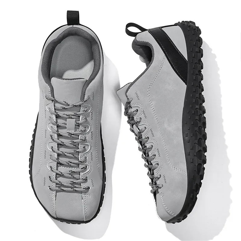 Wide Toe Box Suede Walking Trainers