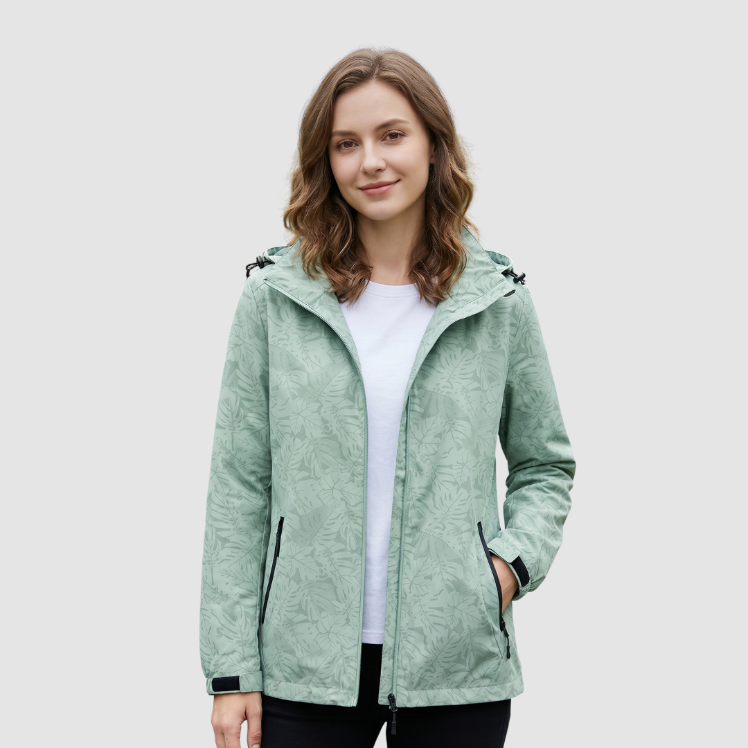 Lia Waterproof Hooded Zip Jacket