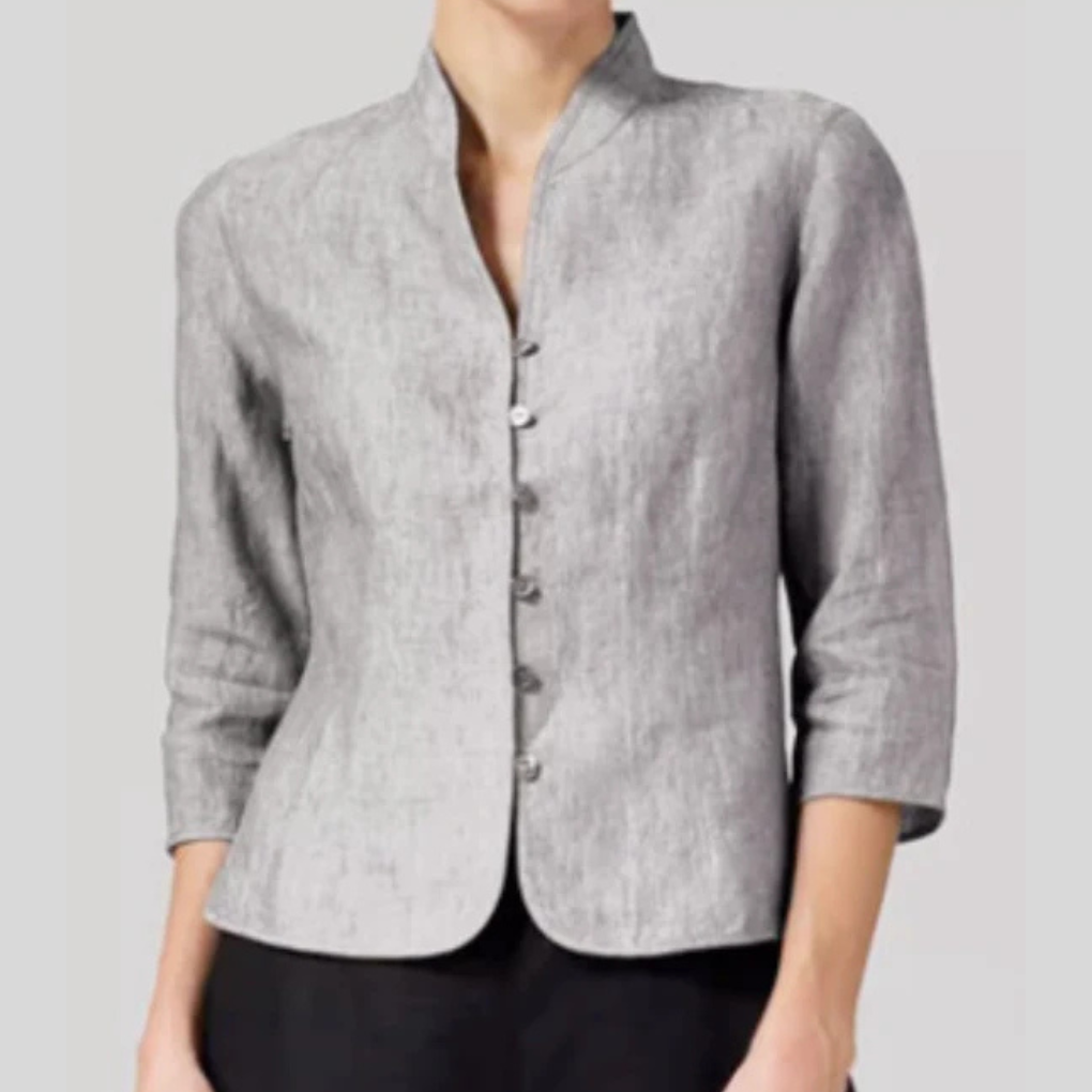 Women's Stand Collar Detail Blouse