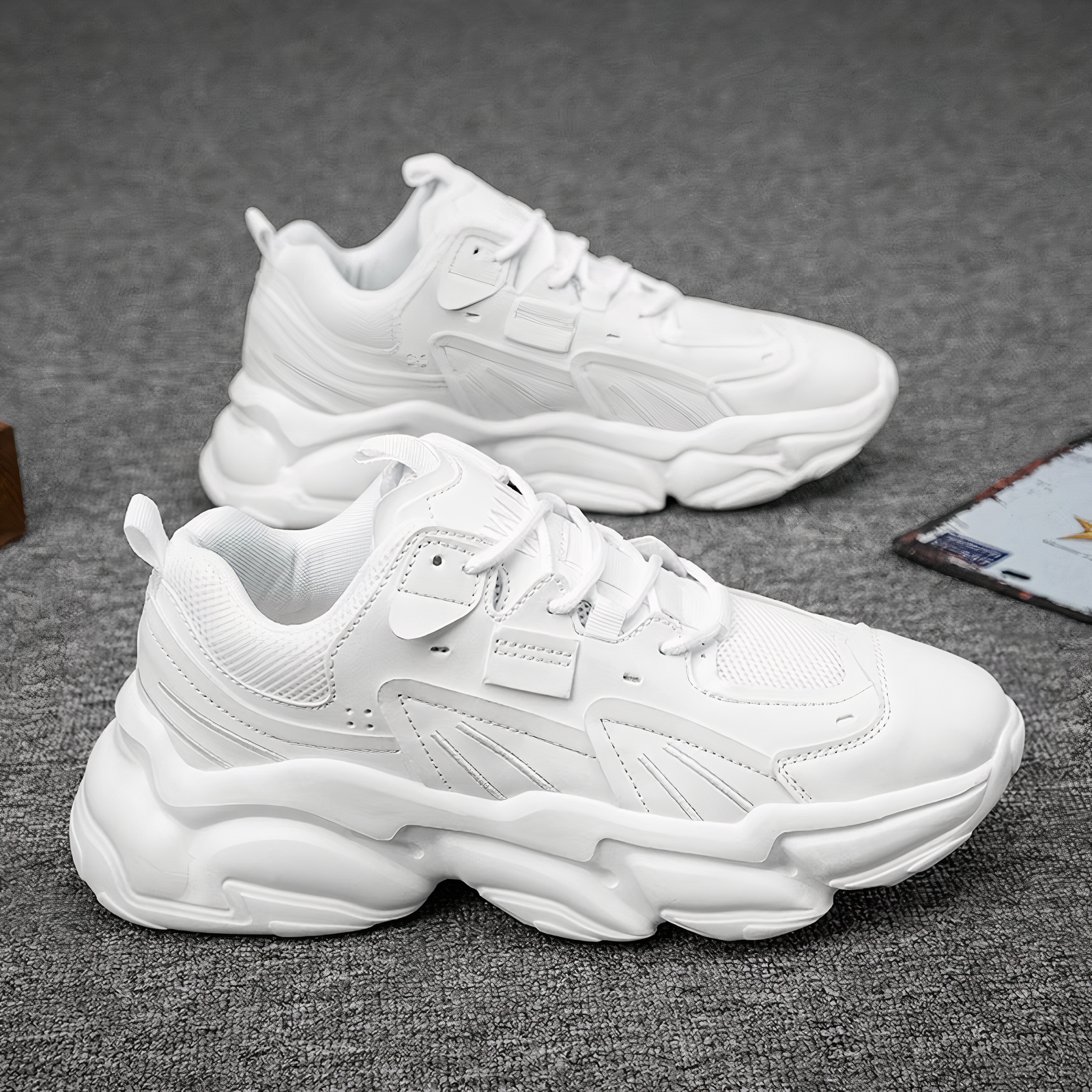 Hidden Insole Height Increasing Lightweight Sneakers