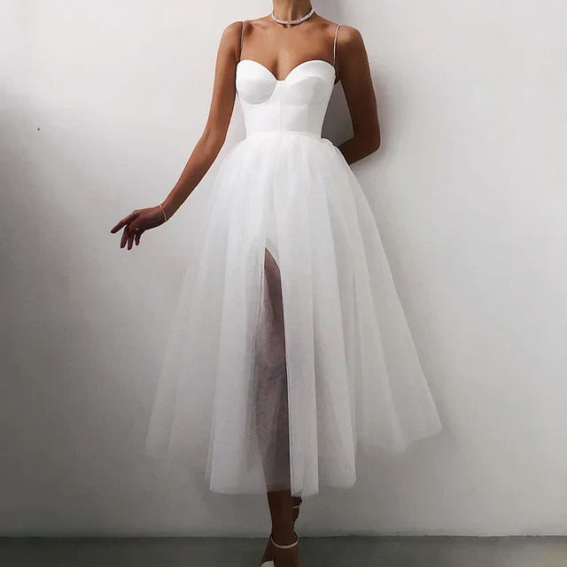 Women's Strapless Tulle Evening Dress