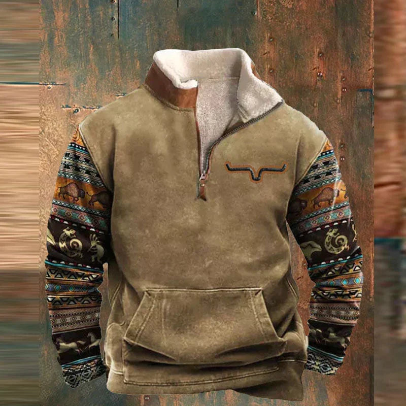 Bruce Western Fleece Quarter-Zip Pullover
