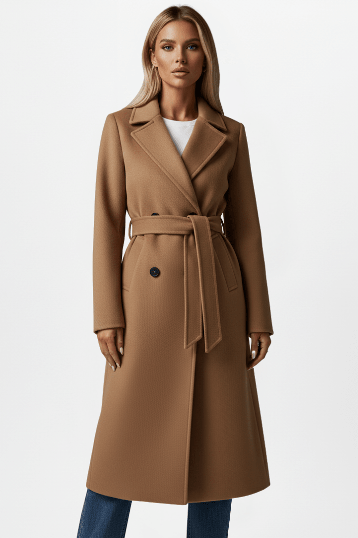 Charlotte Beaumont Double-Breasted Long Coat
