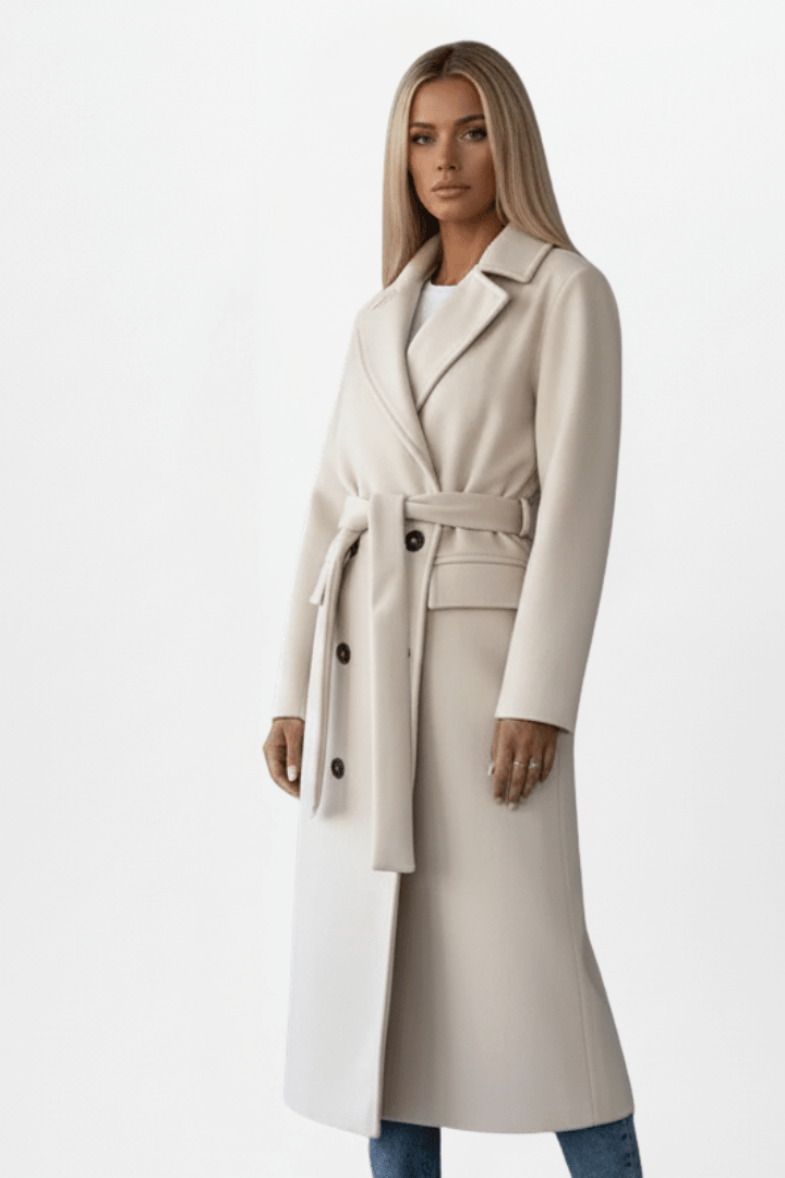 Charlotte Beaumont Double-Breasted Long Coat