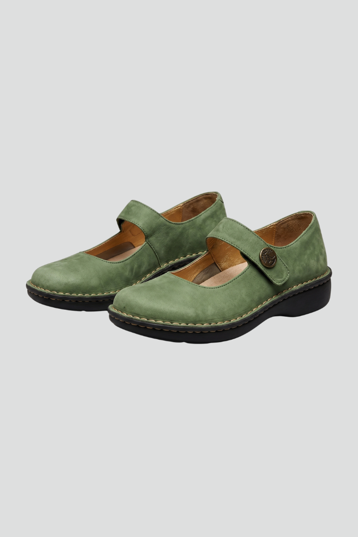 Women's Orthopaedic Mary Jane Flats with Strap Closure