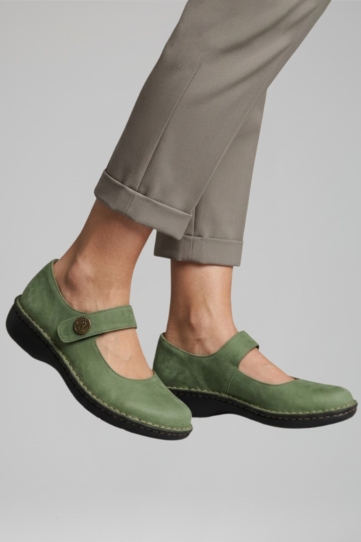 Women's Orthopaedic Mary Jane Flats with Strap Closure