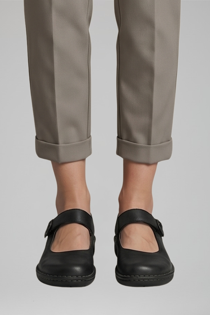 Women's Orthopaedic Mary Jane Flats with Strap Closure