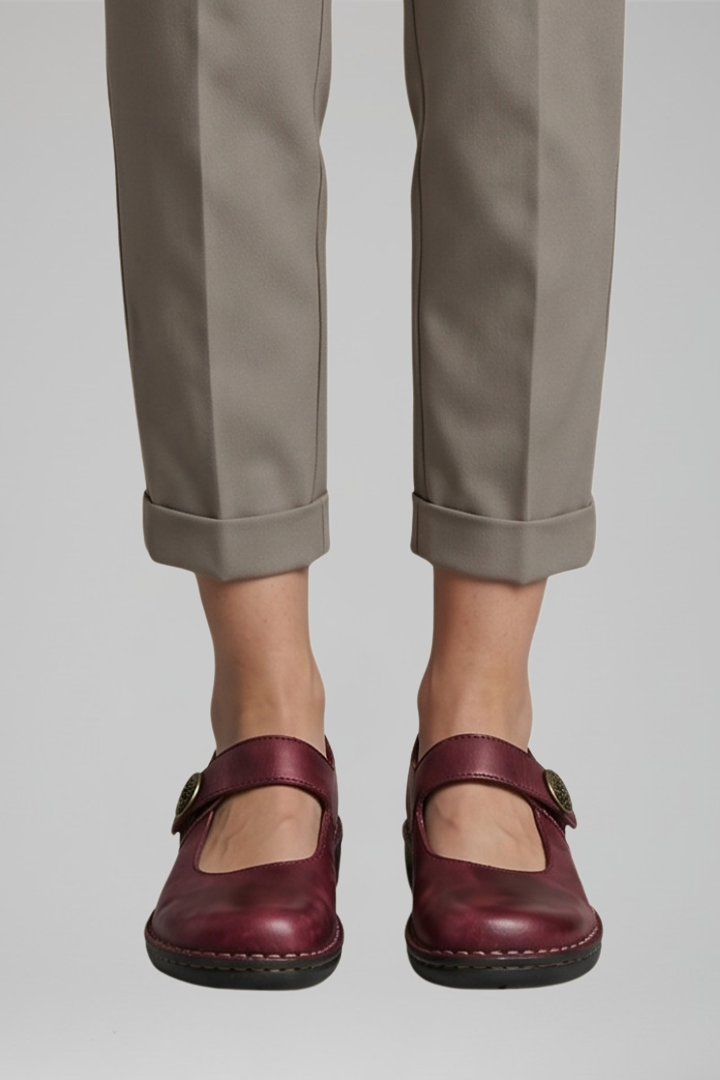 Women's Orthopaedic Mary Jane Flats with Strap Closure