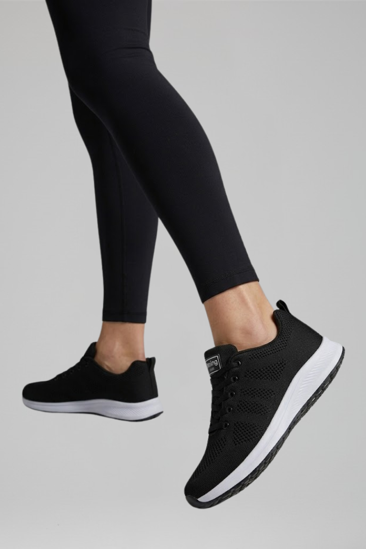 Women's Orthopaedic Lace-Up Walking Shoes with Knit Upper