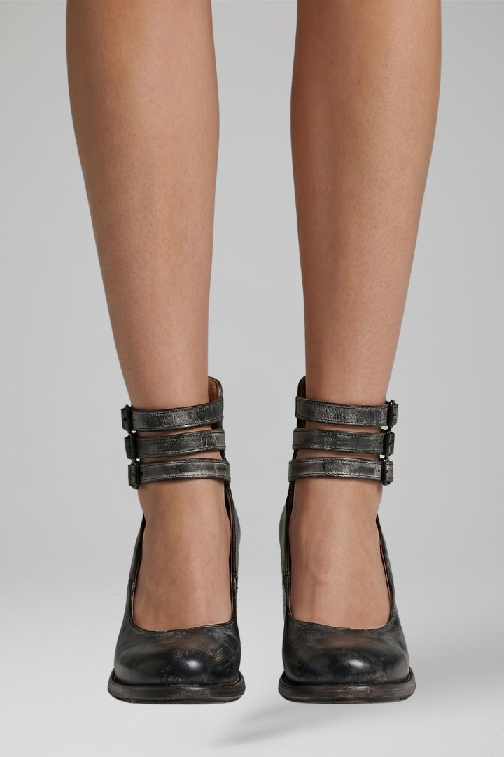 Women's Sandals with Buckle Strap and Cushioned Footbed