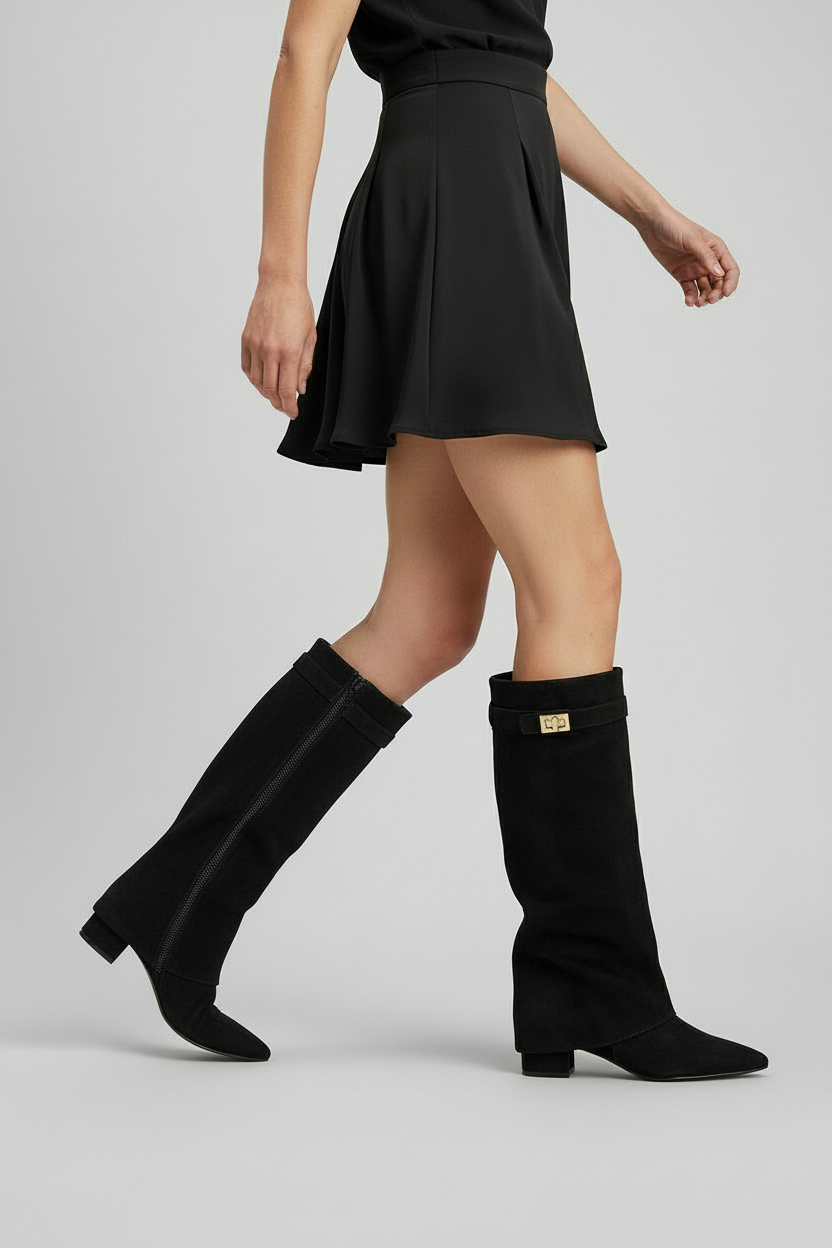 Knee High Block Heel Boot for Women