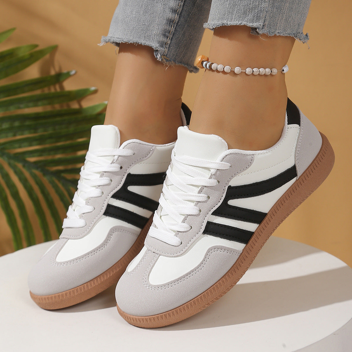 Retro Suede Trainers with Everyday Support