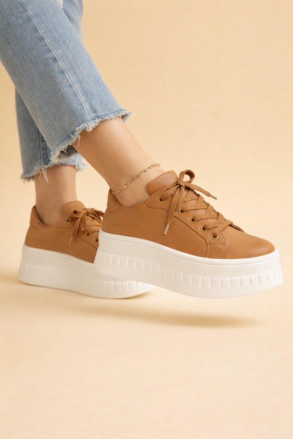Women's Platform Sneakers with Cushioned Sole