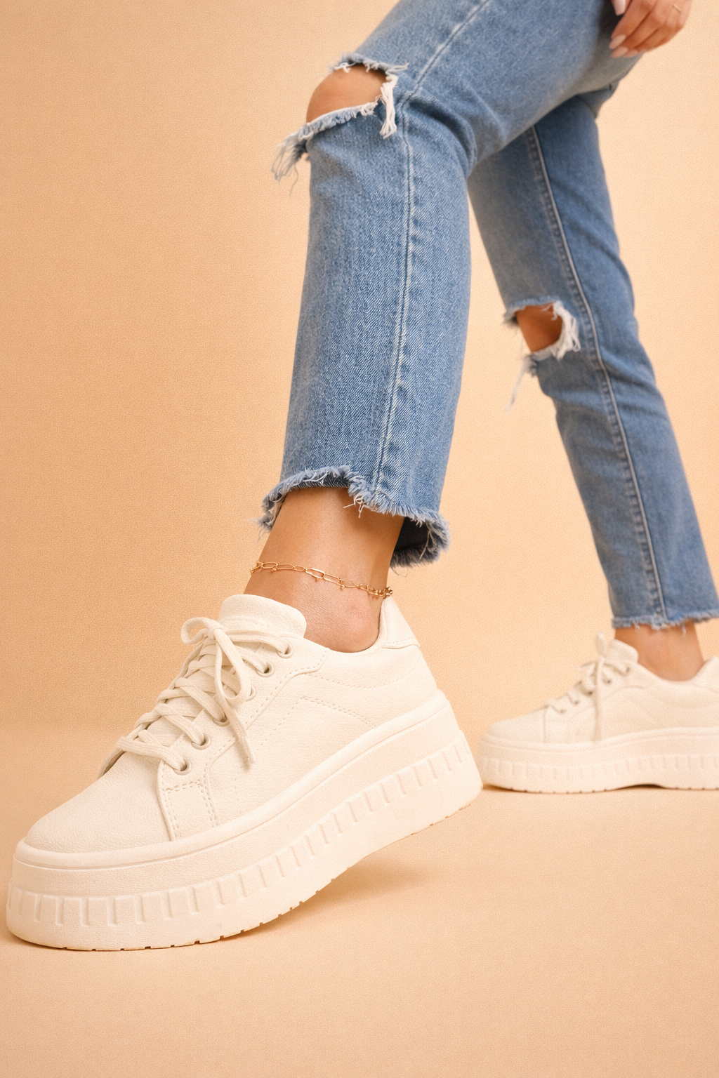 Women's Platform Sneakers with Cushioned Sole