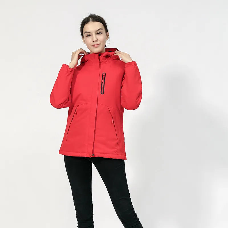 USB Heated Hooded Jacket for Cold Days