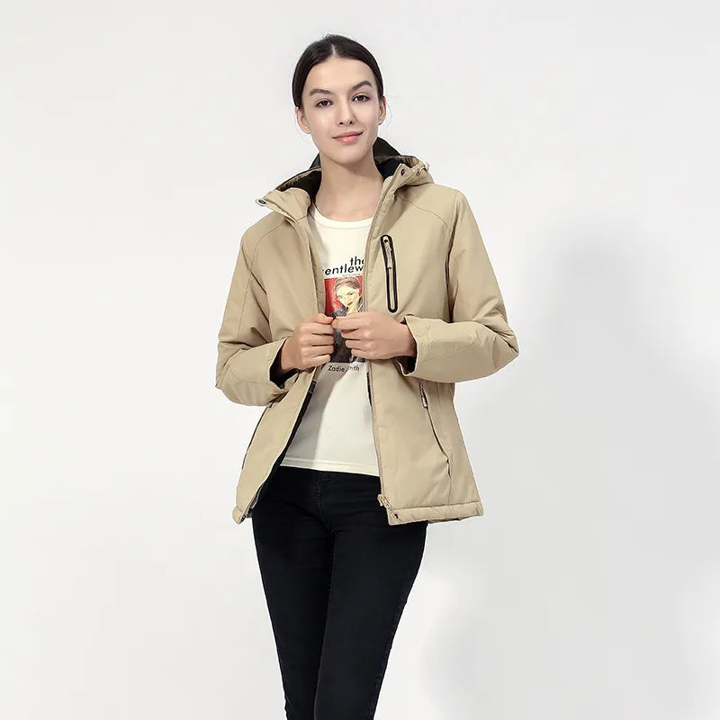 USB Heated Hooded Jacket for Cold Days