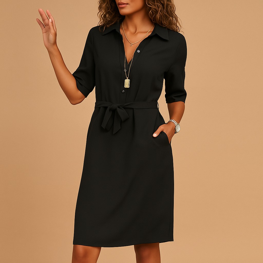 Flattering Midi Dress for Work and Evening Wear