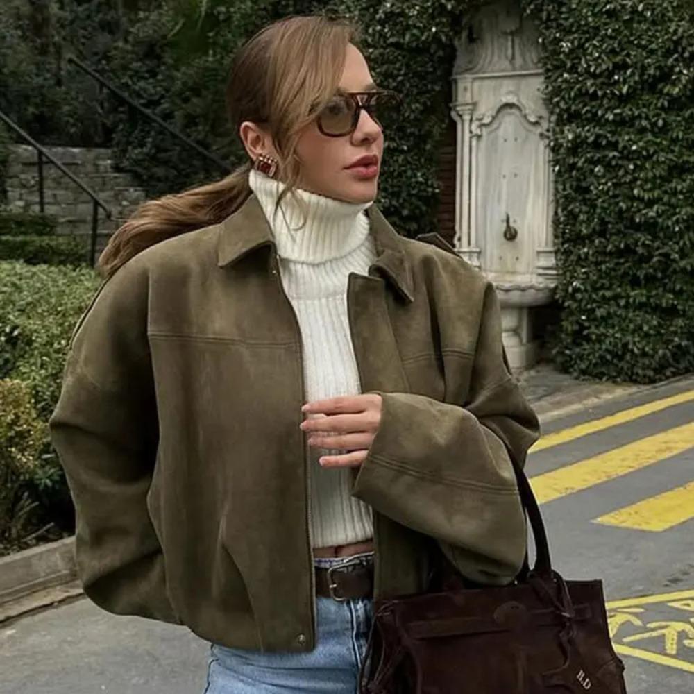 Chloé Rivière Oversized Bomber Jacket