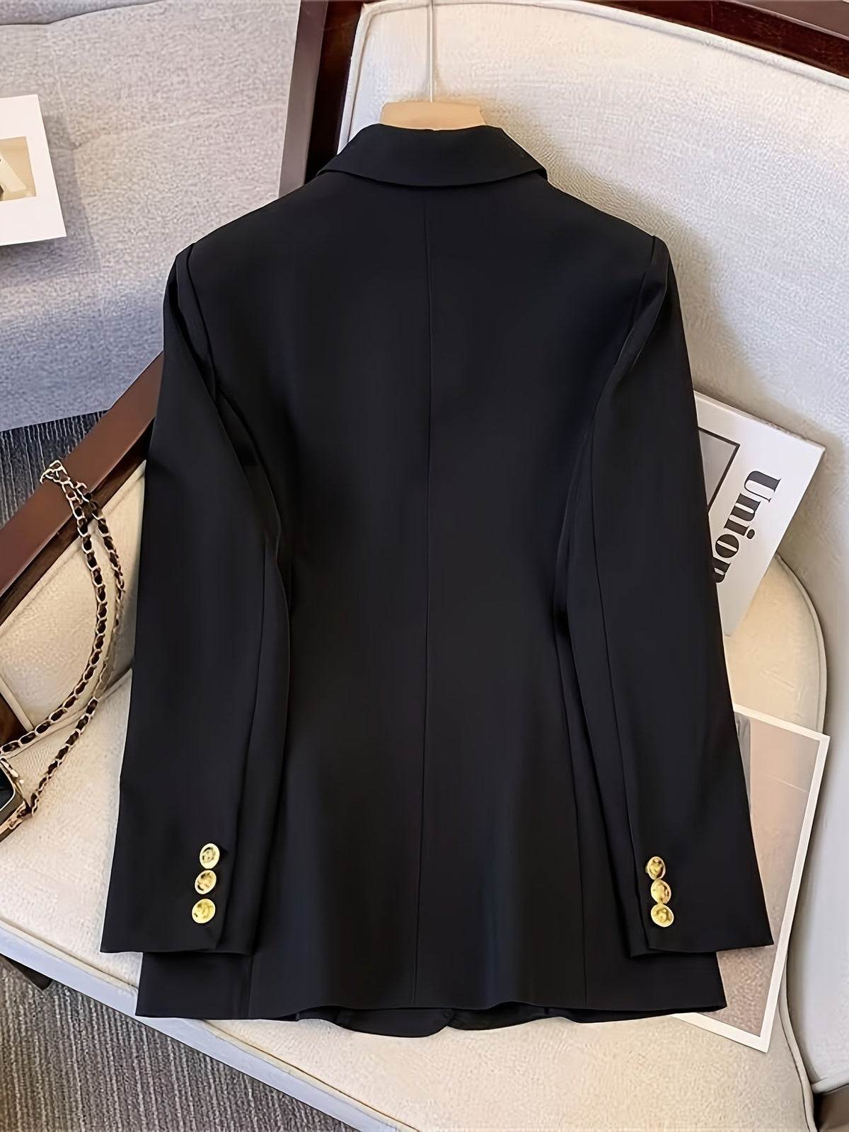 Double-Breasted Structured Blazer